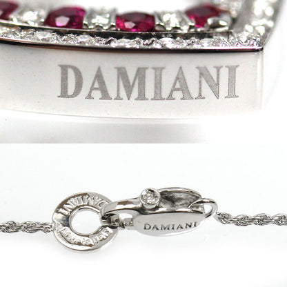 Damiani ダミアーニ K18WG ホワイトゴールド ベルエポック ハート ネックレス ダイヤモンド ルビー 14.5g 52cm レディース【中古】【美品】