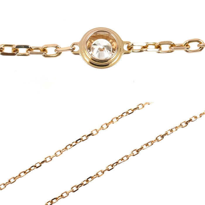 CARTIER カルティエ K18PG ピンクゴールド ダムール スモール ブレスレット B6040300 ダイヤモンド 2.1g 16.5/18.5cm レディース【中古】