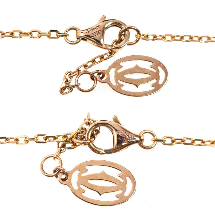 CARTIER カルティエ K18PG ピンクゴールド ダムール スモール ブレスレット B6040300 ダイヤモンド 2.1g 16.5/18.5cm レディース【中古】