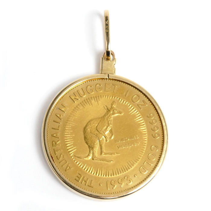 K18YG イエローゴールド K24YG イエローゴールド ナゲット･カンガルー金貨 ペンダントトップ 34.7g 1993 ユニセックス【中古】