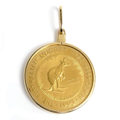 K18YG イエローゴールド K24YG イエローゴールド ナゲット･カンガルー金貨 ペンダントトップ 34.7g 1993 ユニセックス【中古】