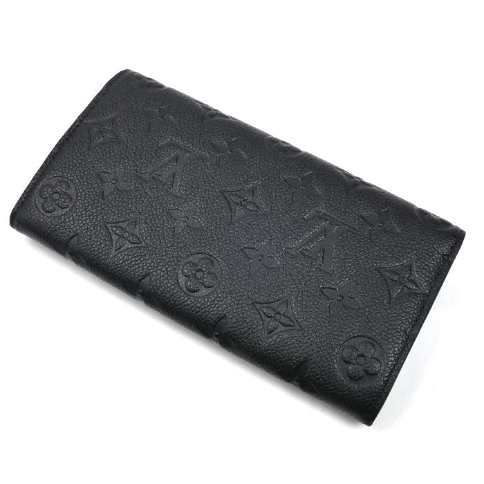 LOUIS VUITTON ルイ・ヴィトン ポルトフォイユ･サラ 長財布 モノグラム･アンプラント ブラック M82257 IC レディース【中古】