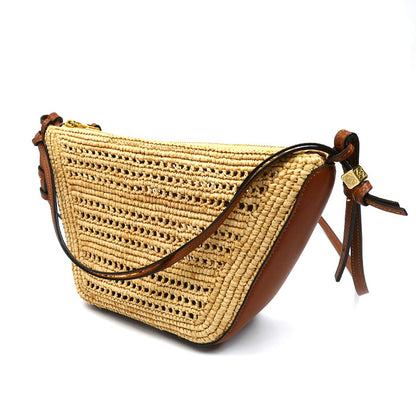 LOEWE ロエベ ハンモックホーボー ミニ 2Wayショルダーバッグ タン ナチュラル A538G13X09 レディース【中古】