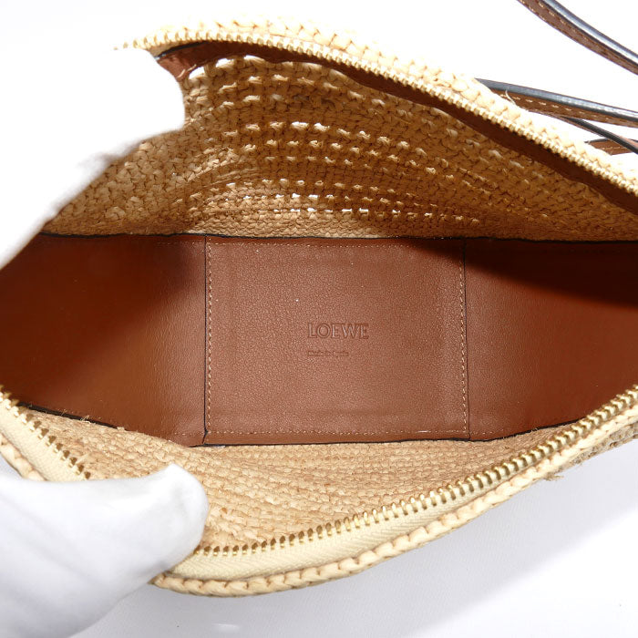 LOEWE ロエベ ハンモックホーボー ミニ 2Wayショルダーバッグ タン ナチュラル A538G13X09 レディース【中古】