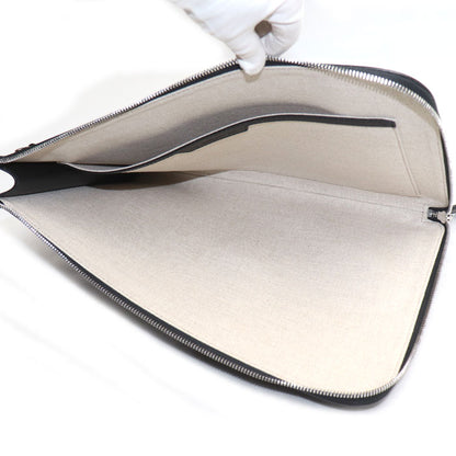 Berluti ベルルッティ NINO TGM クラッチバッグ NERO GRIGIO(ブラックグレー) カリグラフィ メンズ【中古】【美品】
