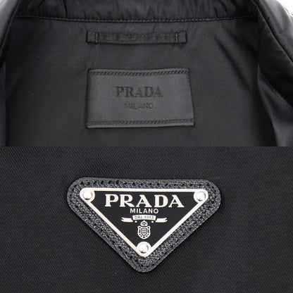 PRADA プラダ Re-Nylon シャツ 長袖シャツ ブラック SC514 S202 1WQ8 IC L メンズ【中古】【美品】