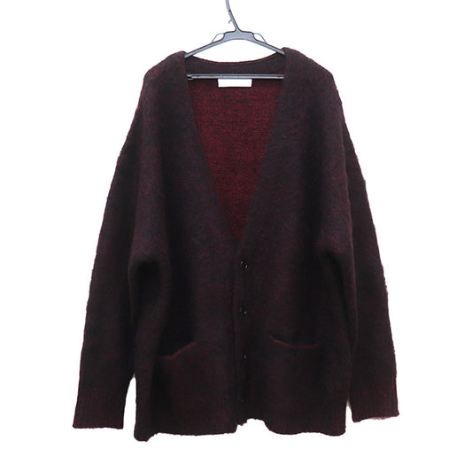 NEON SIGN ネオンサイン Innermost color mohair cardigan カーディガン ワインレッド N1608 48 メンズ【中古】【極美品】