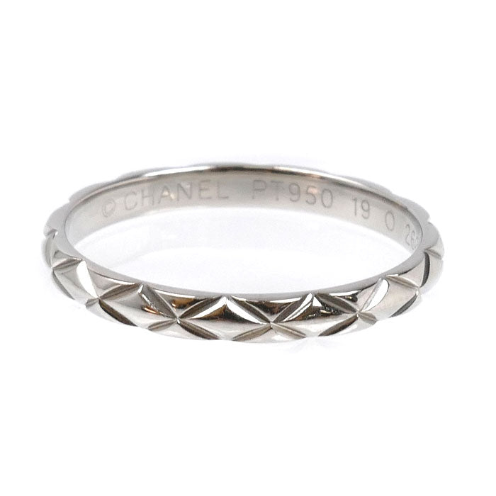 CHANEL シャネル Pt950プラチナ マトラッセ リング・指輪 15.5号 56 2.9g レディース【中古】【美品】