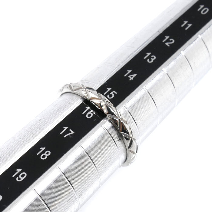 CHANEL シャネル Pt950プラチナ マトラッセ リング・指輪 15.5号 56 2.9g レディース【中古】【美品】
