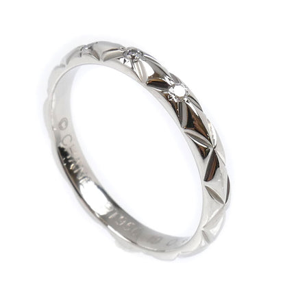 CHANEL シャネル Pt950プラチナ マトラッセ 3Pダイヤ リング・指輪 J2821 ダイヤモンド 9号 49 2.7g レディース【中古】【美品】