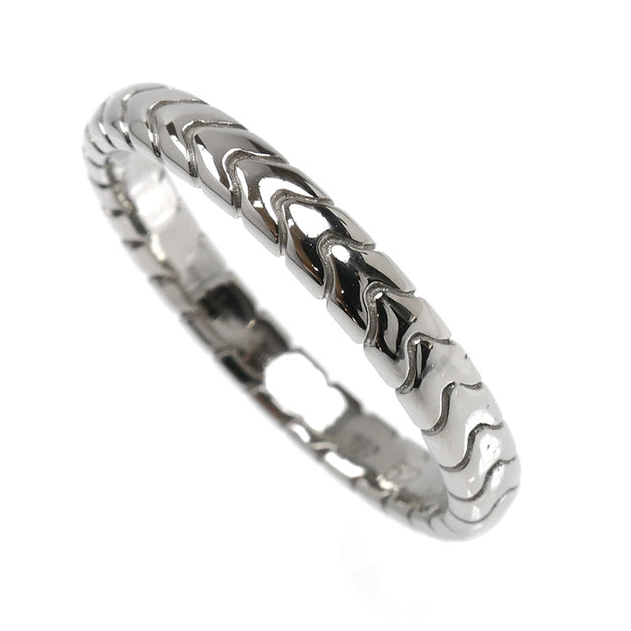 BVLGARI ブルガリ Pt950プラチナ スピガ リング・指輪 12号 52 4.2g レディース【中古】【美品】