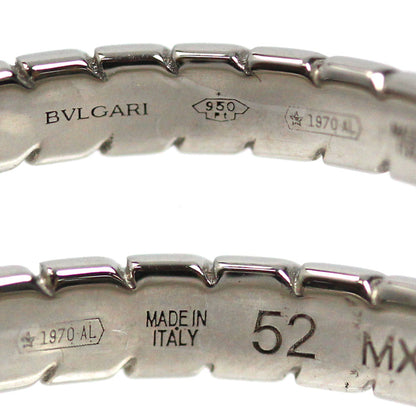BVLGARI ブルガリ Pt950プラチナ スピガ リング・指輪 12号 52 4.2g レディース【中古】【美品】