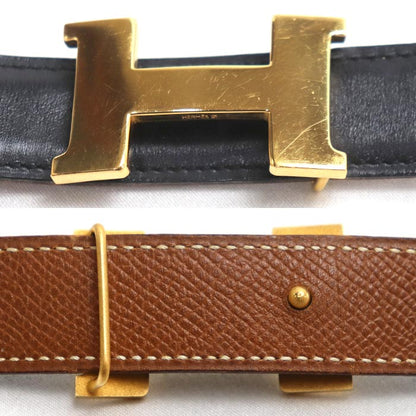 HERMES エルメス Hベルト ベルト ブラック 
60 ○Y刻印 レディース【中古】
