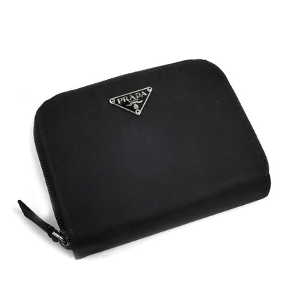 PRADA プラダ 二つ折り財布 ブラック M605 レディース【中古】