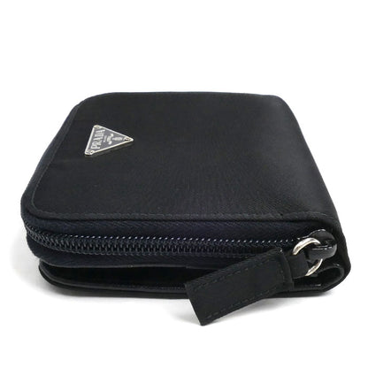 PRADA プラダ 二つ折り財布 ブラック M605 レディース【中古】