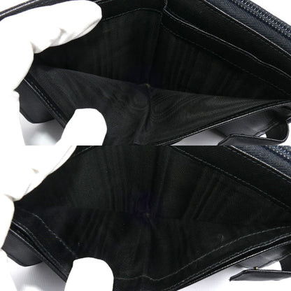 PRADA プラダ 二つ折り財布 ブラック M605 レディース【中古】