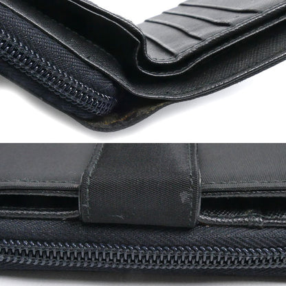 PRADA プラダ 二つ折り財布 ブラック M605 レディース【中古】