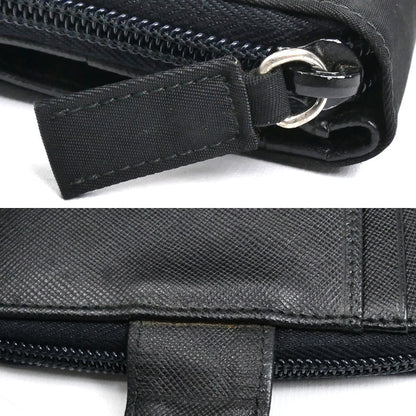 PRADA プラダ 二つ折り財布 ブラック M605 レディース【中古】