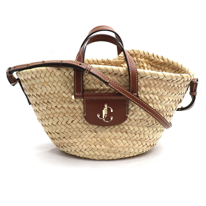 JIMMY CHOO ジミーチュウ MACYTOTESVGH 2Wayショルダーバッグ ナチュラル ブラウン J000142297001 レディース【中古】【美品】