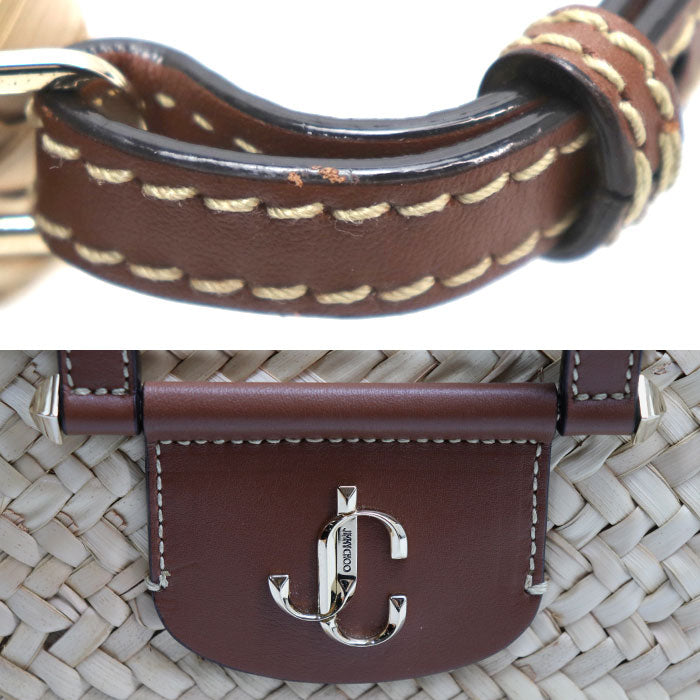 JIMMY CHOO ジミーチュウ MACYTOTESVGH 2Wayショルダーバッグ ナチュラル ブラウン J000142297001 レディース【中古】【美品】