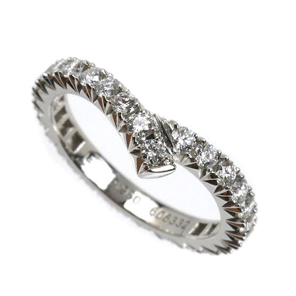 HARRY WINSTON ハリーウィンストン Pt950プラチナ リボン バンド リング・指輪 WBDPRDPAFT-050 ダイヤモンド 8.5号 3.2g レディース【中古】【美品】