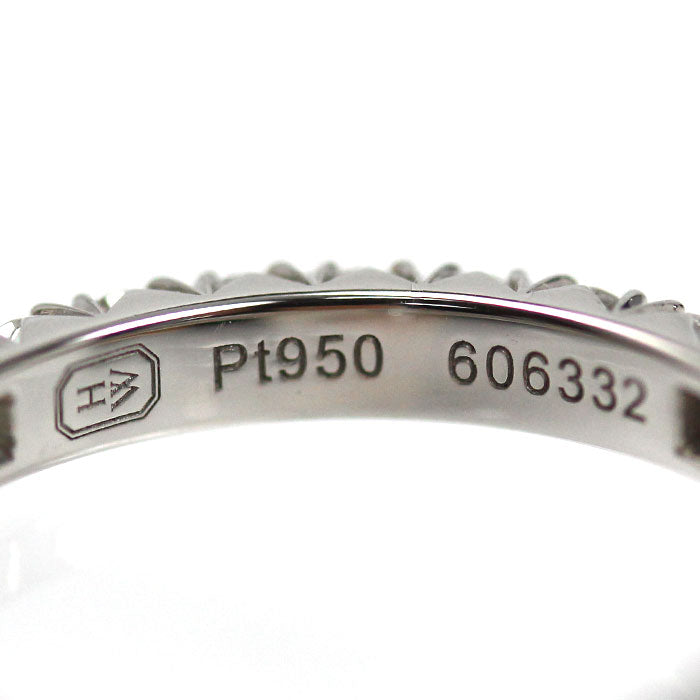 HARRY WINSTON ハリーウィンストン Pt950プラチナ リボン バンド リング・指輪 WBDPRDPAFT-050 ダイヤモンド 8.5号 3.2g レディース【中古】【美品】