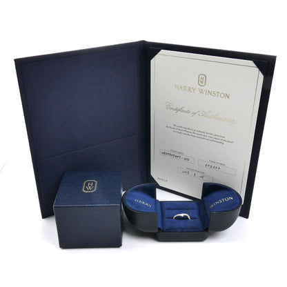 HARRY WINSTON ハリーウィンストン Pt950プラチナ リボン バンド リング・指輪 WBDPRDPAFT-050 ダイヤモンド 8.5号 3.2g レディース【中古】【美品】