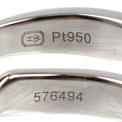 HARRY WINSTON ハリーウィンストン Pt950プラチナ トリスト ツーロウ バンド リング・指輪 WBDPRD2RTST ダイヤモンド 9号 4.7g レディース【中古】【美品】