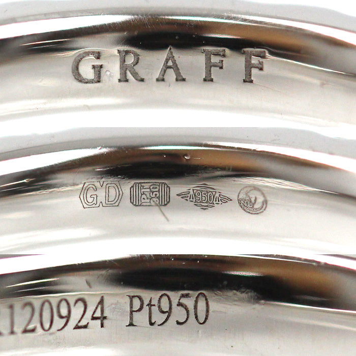 GRAFF グラフ Pt950プラチナ キャッスルセット リング・指輪 RER1001 ダイヤモンド 8.5号 5.3g レディース【中古】【美品】