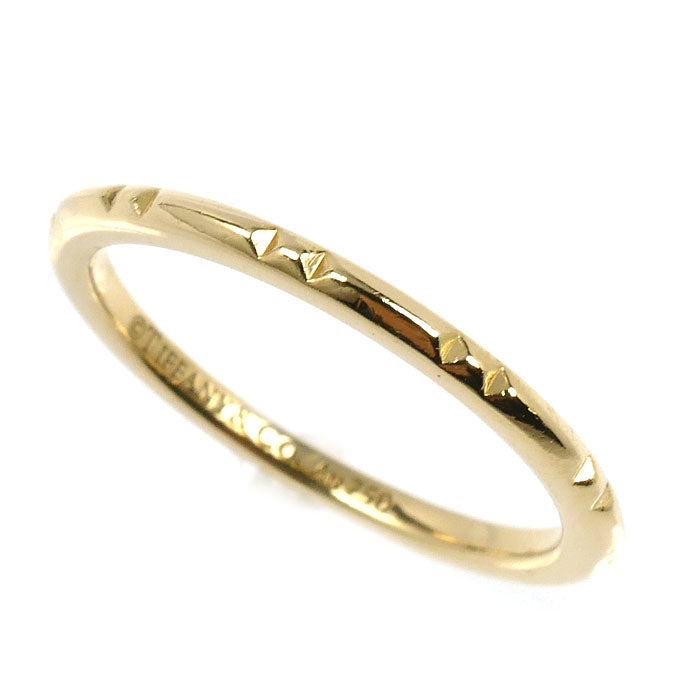 TIFFANY&Co. ティファニー K18YG イエローゴールド Tトゥルー バンド リング・指輪 9号 1.8g レディース【中古】