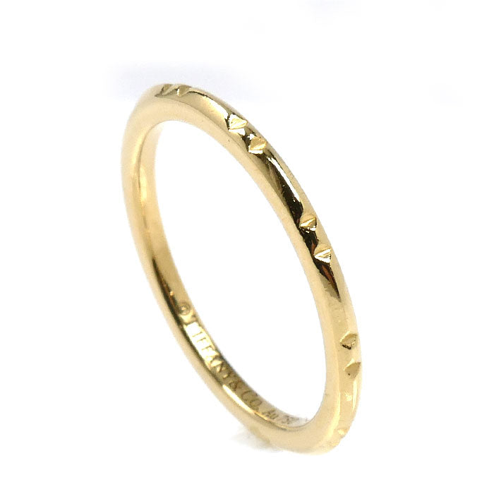 TIFFANY&Co. ティファニー K18YG イエローゴールド Tトゥルー バンド リング・指輪 9号 1.8g レディース【中古】