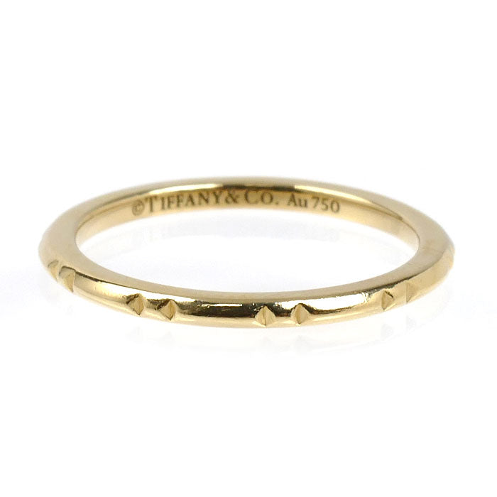 TIFFANY&Co. ティファニー K18YG イエローゴールド Tトゥルー バンド リング・指輪 9号 1.8g レディース【中古】