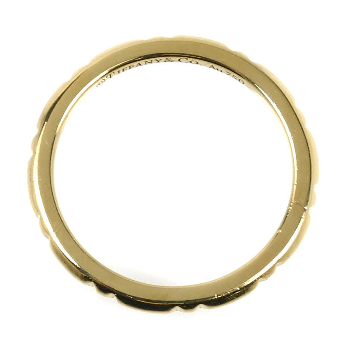 TIFFANY&Co. ティファニー K18YG イエローゴールド Tトゥルー バンド リング・指輪 9号 1.8g レディース【中古】