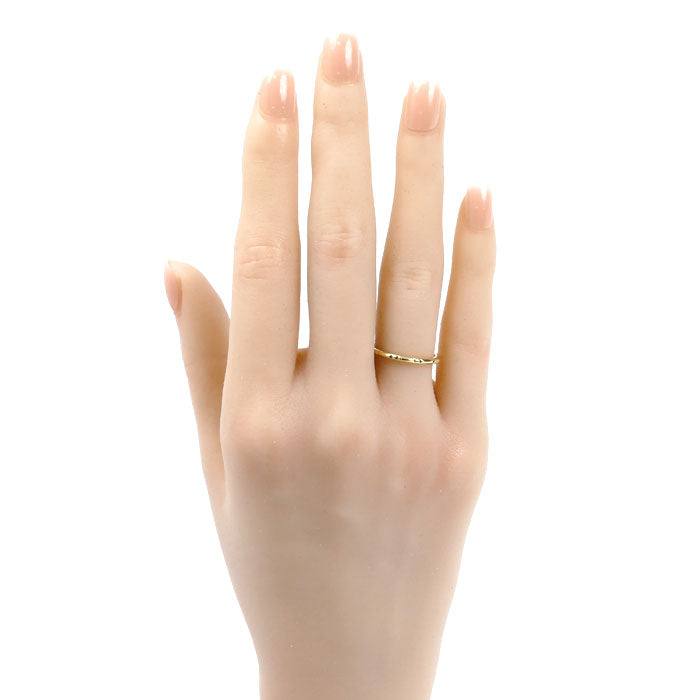 TIFFANY&Co. ティファニー K18YG イエローゴールド Tトゥルー バンド リング・指輪 9号 1.8g レディース【中古】
