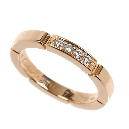 CARTIER カルティエ K18PG ピンクゴールド マイヨン パンテール 4Pダイヤ リング・指輪 B4080548 ダイヤモンド 8号 48 3.7g レディース【中古】【美品】