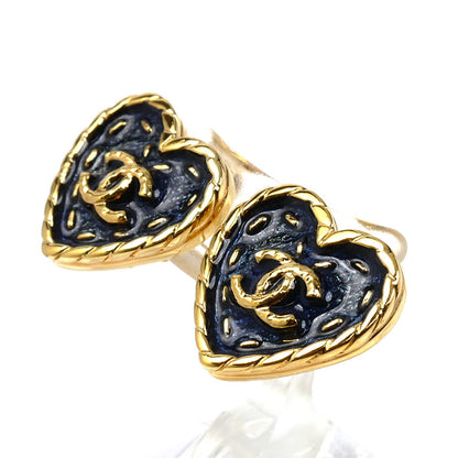 CHANEL シャネル GP ココマーク ハート イヤリング ABC742 10.1g レディース【中古】【美品】