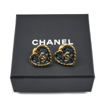 CHANEL シャネル GP ココマーク ハート イヤリング ABC742 10.1g レディース【中古】【美品】