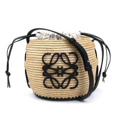LOEWE ロエベ ビーハイブ バスケット ショルダーバッグ ナチュラル A223Z48X07 レディース【中古】【美品】