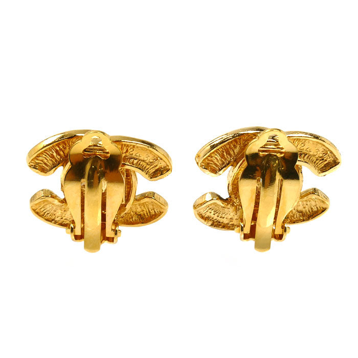 CHANEL シャネル GP ココマーク マトラッセ イヤリング 14.2g レディース【中古】