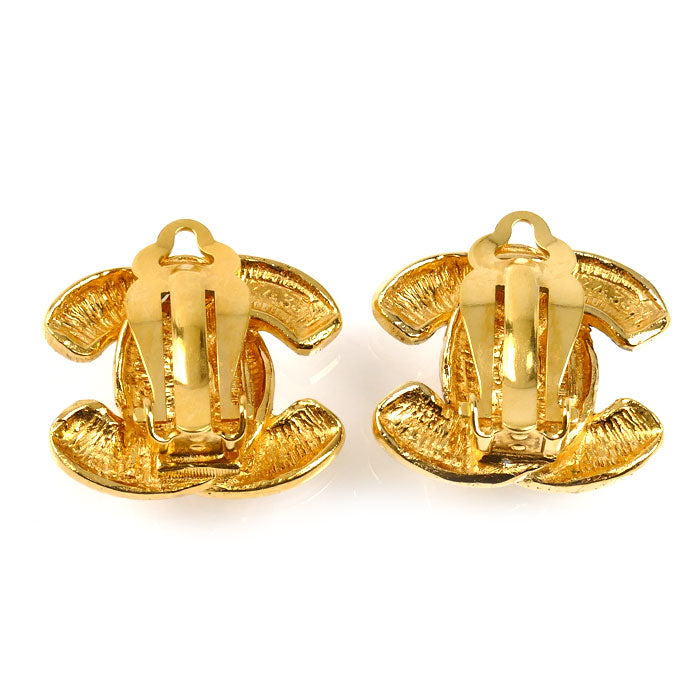 CHANEL シャネル GP ココマーク マトラッセ イヤリング 14.2g レディース【中古】