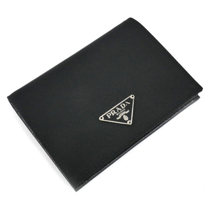 PRADA プラダ 二つ折り財布 ブラック M204 レディース【中古】