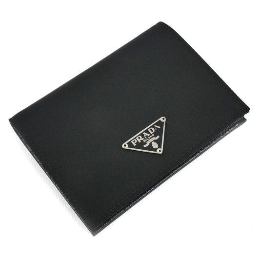 PRADA プラダ 二つ折り財布 ブラック M204 レディース【中古】