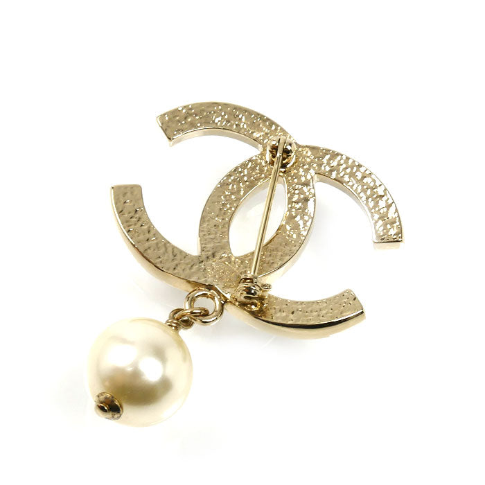 CHANEL シャネル GP ココマーク フェイクパール ブローチ 14.6g レディース【中古】