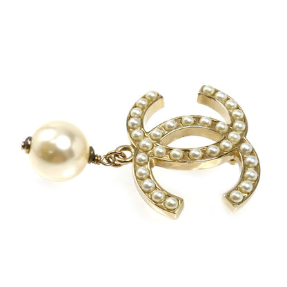 CHANEL シャネル GP ココマーク フェイクパール ブローチ 14.6g レディース【中古】