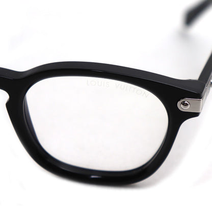 LOUIS VUITTON ルイ・ヴィトン LV シグネチャー・スクエア ラウンド ブルーライトカット メガネ ブラック クリア Z2655U 7AG RZ1265 メンズ 51□22 150【中古】