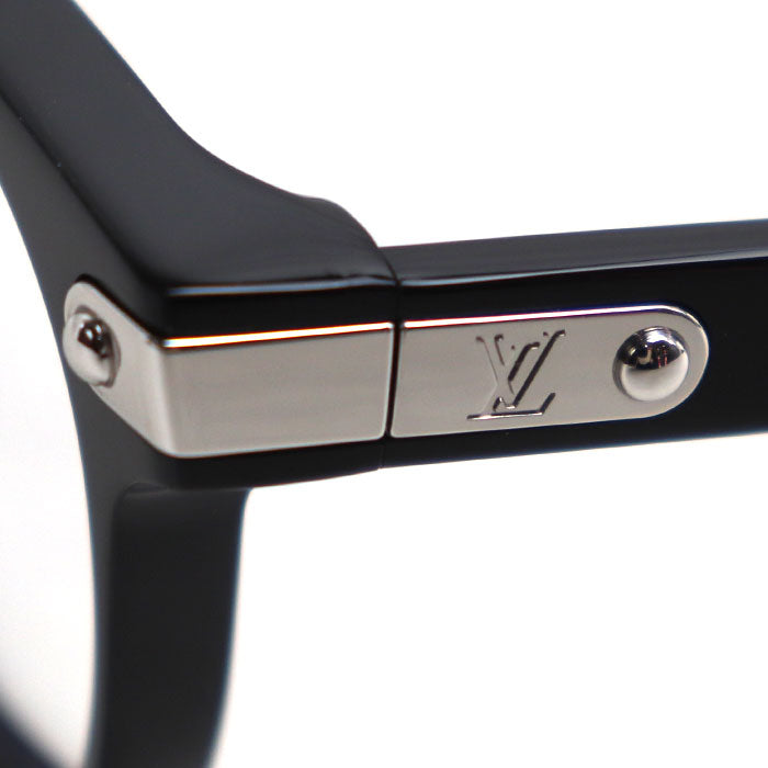 LOUIS VUITTON ルイ・ヴィトン LV シグネチャー・スクエア ラウンド ブルーライトカット メガネ ブラック クリア Z2655U 7AG RZ1265 メンズ 51□22 150【中古】