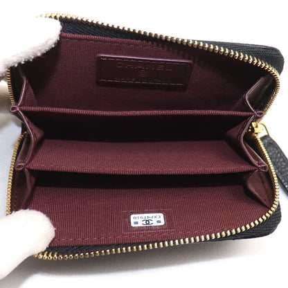 CHANEL シャネル クラシック ジップ コインパース コインケース ブラック AP0216 キャビア レディース【中古】【美品】