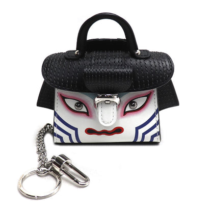 DELVAUX ミニアチュール ニッポン Kabuki（歌舞伎） ブラック DLAE0426AAM0ANYPA ミニチャーム レディース【中古】【美品】