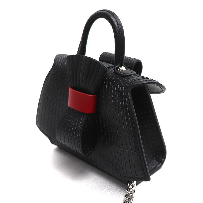 DELVAUX ミニアチュール ニッポン Kabuki（歌舞伎） ブラック DLAE0426AAM0ANYPA ミニチャーム レディース【中古】【美品】