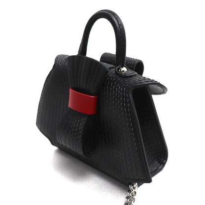 DELVAUX ミニアチュール ニッポン Kabuki（歌舞伎） ブラック DLAE0426AAM0ANYPA ミニチャーム レディース【中古】【美品】